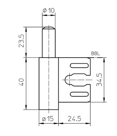 Rahmenteil für Stahlzargen RT002