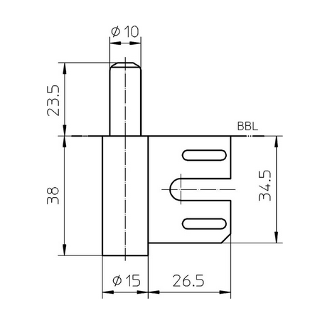 Rahmenteil für Stahlzargen RT001