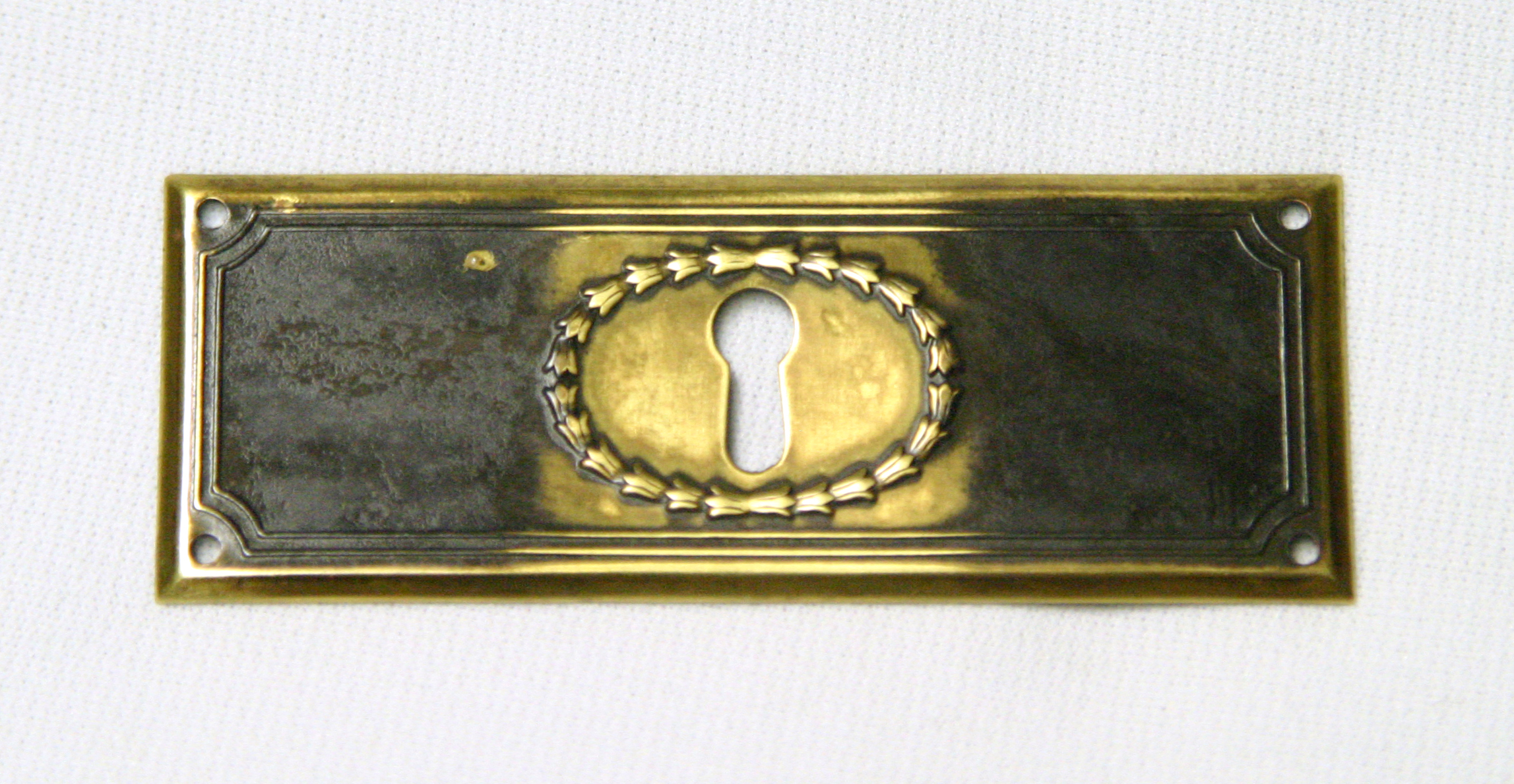 Möbelschild Messing braun Kopie