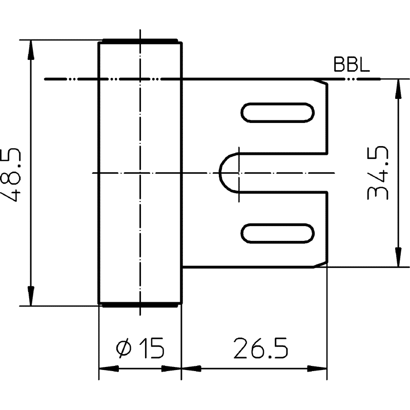 Rahmenteil für Stahlzargen RT006