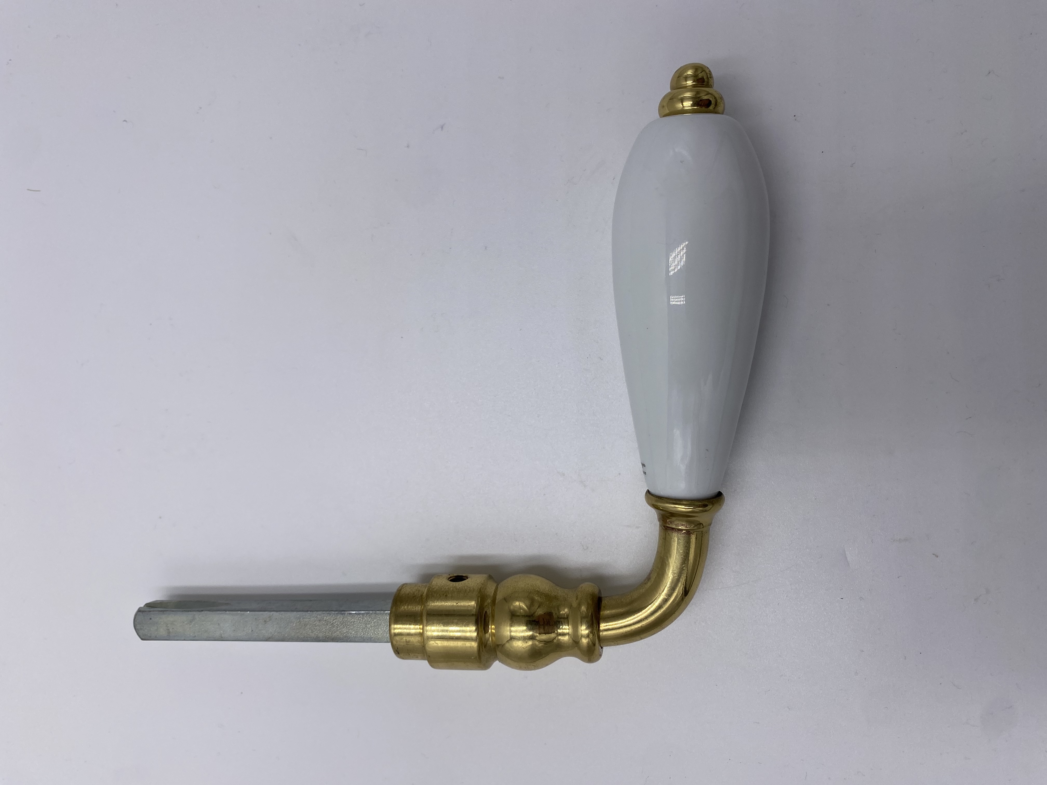 Drückerstiftteil Porzellan weiß