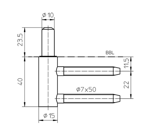 Rahmenteil für Holzzargen RT003