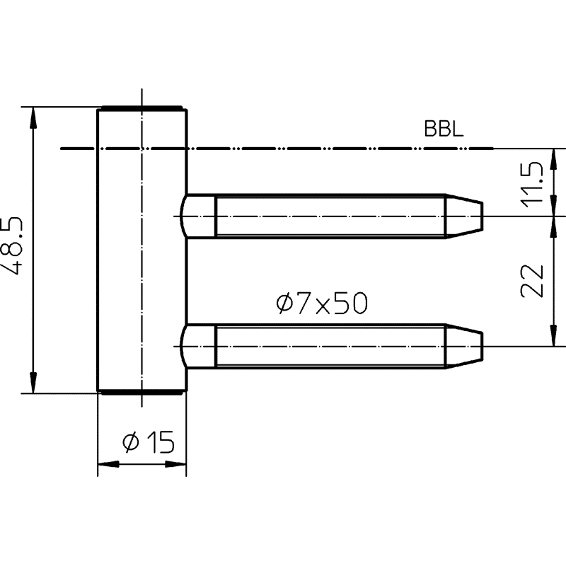 Rahmenteil für Holzzargen RT005